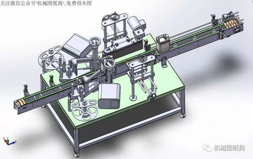 全自貼標簽設備3d模型圖紙 solidworks設計